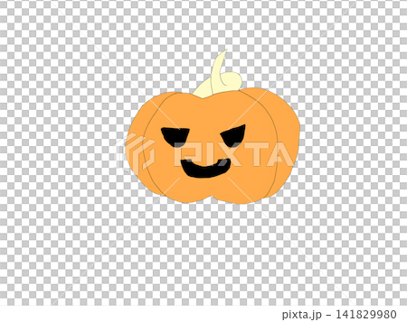 Cute red pumpkin icon Cute red pumpkin icon 141829980
