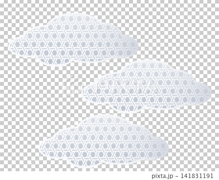 銀色の雲のイラスト 和風背景 和柄 正月 銀色の雲のイラスト 和風背景 和柄 正月 141831191
