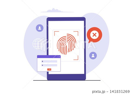 Fingerprint Mismatch Alert Mobile Biometric Verification Fingerprint Mismatch Alert Mobile Biometric Verification 141831269