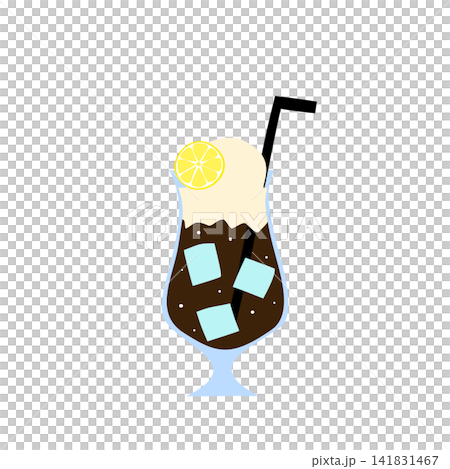 Coke float illustration Coke float illustration 141831467