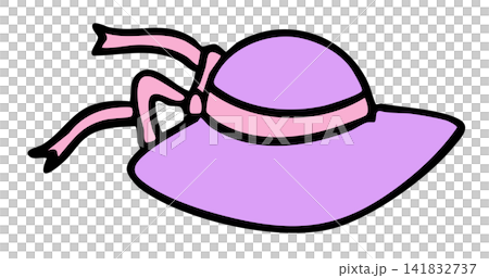 Hand drawn hat for costume, sticker, decorations, fashion, accessory, summer break, beach vibes, merchandise, women, girls, icon, department store, grocery shop, online shopping, supermarket, market	 141832737