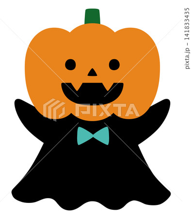 ハロウィンのかぼちゃのおばけのベクターイラスト ハロウィンのかぼちゃのおばけのベクターイラスト 141833435