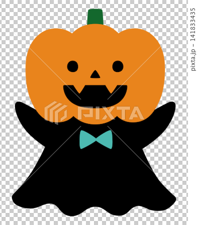 ハロウィンのかぼちゃのおばけのベクターイラスト ハロウィンのかぼちゃのおばけのベクターイラスト 141833435