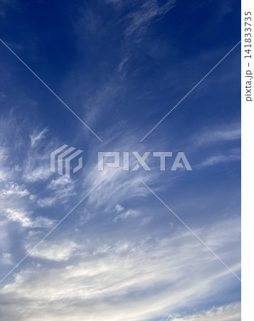 青空に流れる繊細で美しい白い雲 青空に流れる繊細で美しい白い雲 141833735