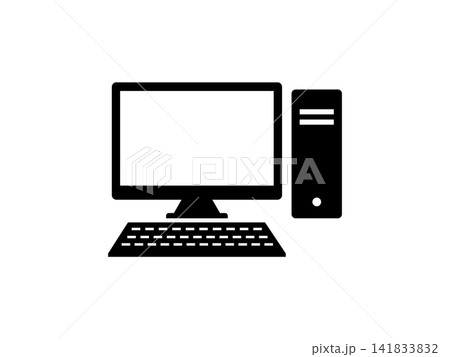 デスクトップパソコンのアイコン デスクトップパソコンのアイコン 141833832