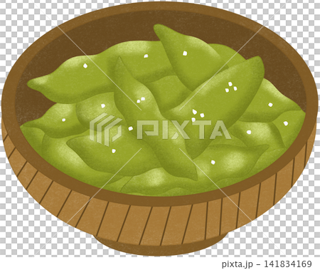 green edamame in a bowl 141834169