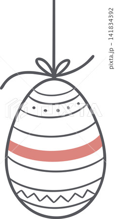Decorative illustration of an Easter egg Decorative illustration of an Easter egg 141834392