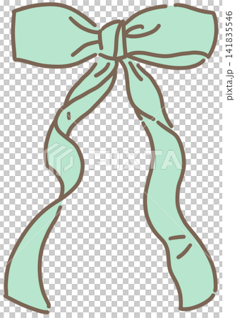 An illustration of a mint green ribbon tied in a bow. An illustration of a mint green ribbon tied in a bow. 141835546