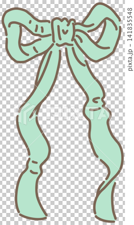 An illustration of a mint green ribbon tied in a bow. An illustration of a mint green ribbon tied in a bow. 141835548