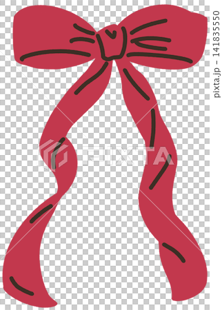 Illustration of a red ribbon Illustration of a red ribbon 141835550