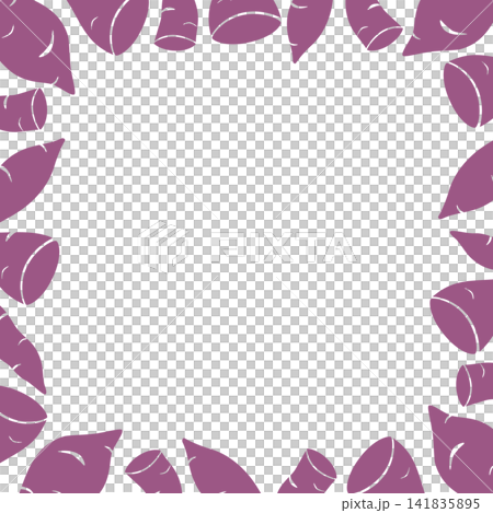 Simple sweet potato purple transparent frame_square Simple sweet potato purple transparent frame_square 141835895