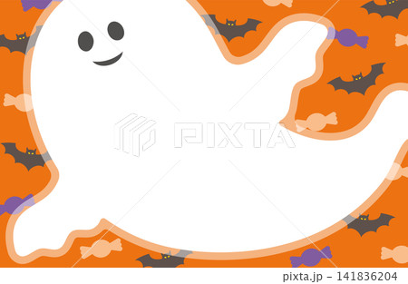 ハロウィン ハロウィーン 横長 バナー イラスト ベクター テンプレート 背景 素材 オバケ ハロウィン ハロウィーン 横長 バナー イラスト ベクター テンプレート 背景 素材 オバケ 141836204