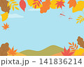 紅葉の秋のイメージ背景_ベクターイラスト 141836214