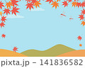 紅葉の秋のイメージ背景_ベクターイラスト 141836582