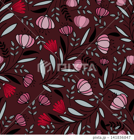 Floral pattern seamless ,flower branches seamless pattern , vector , illustration ,flowers pattern design Seamless flower pattern with colorful little flowers. Simple flat bright flowers background Floral pattern seamless ,flower branches seamless pattern , vector , illustration ,flowers pattern design Seamless flower pattern with colorful little flowers. Simple flat bright flowers background 141836847