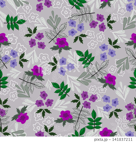 Floral pattern seamless ,flower branches seamless pattern , vector , illustration ,flowers pattern design Seamless flower pattern with colorful little flowers. Simple flat bright flowers background Floral pattern seamless ,flower branches seamless pattern , vector , illustration ,flowers pattern design Seamless flower pattern with colorful little flowers. Simple flat bright flowers background 141837211