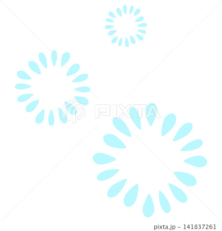 薄い水色のたくさんの花びらの花 薄い水色のたくさんの花びらの花 141837261