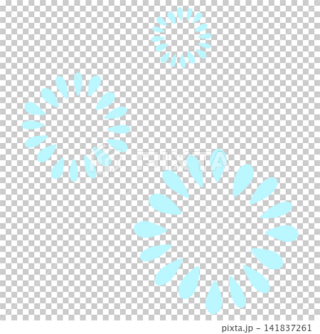 薄い水色のたくさんの花びらの花 薄い水色のたくさんの花びらの花 141837261