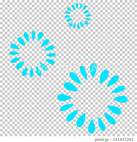 水色のたくさんの花びらの花 水色のたくさんの花びらの花 141837262