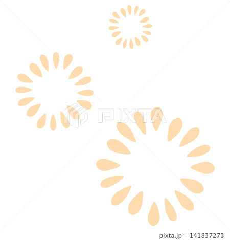 薄いオレンジ色のたくさんの花びらの花 薄いオレンジ色のたくさんの花びらの花 141837273
