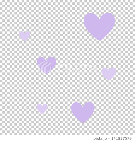 Light purple hearts of various sizes Light purple hearts of various sizes 141837579
