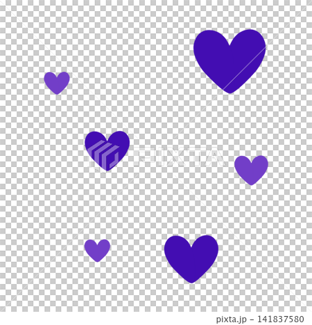 Purple big and small hearts 141837580