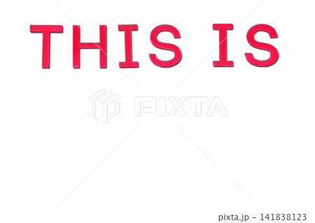 Red sign This is on blue with grids by side 141838123