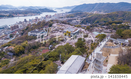 尾道千光寺公園展望台PEAKと尾道水道遠景 尾道千光寺公園展望台PEAKと尾道水道遠景 141838445