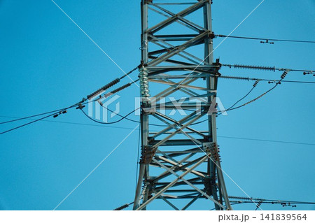 Clean Energy Grid Transmission Network Under Clear Sky Clean Energy Grid Transmission Network Under Clear Sky 141839564