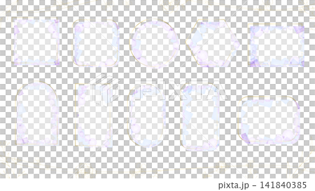 Watercolor and floral natural frame set Watercolor and floral natural frame set 141840385
