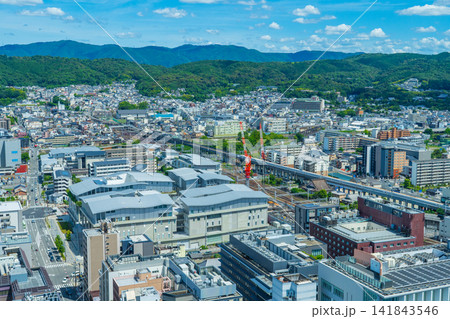 京都市 京都タワーから見渡す京都の街並み 東福寺方面 京都市 京都タワーから見渡す京都の街並み 東福寺方面 141843546