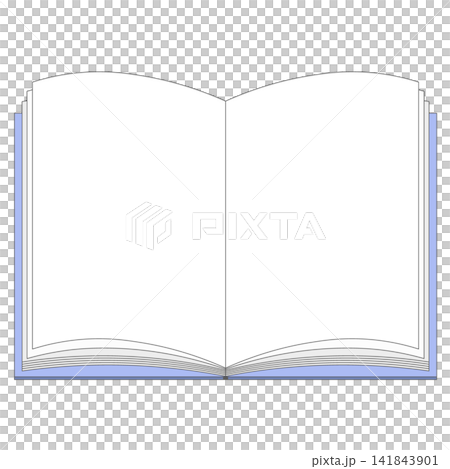 シンプルな白紙の見開き本 シンプルな白紙の見開き本 141843901