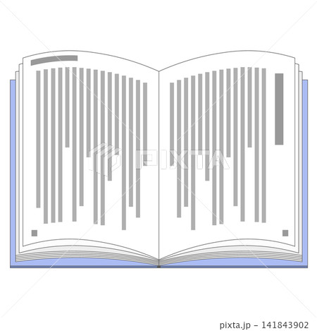 縦書きの文章が並んだ見開きの本・小説 141843902