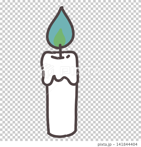 White candle, blue flame White candle, blue flame 141844404