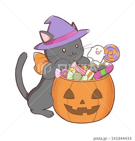 ハロウィンと黒猫 ハロウィンと黒猫 141844433