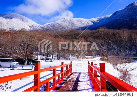 赤城神社 啄木鳥橋 群馬県 赤城山 大洞赤城神社 冬 赤城神社 啄木鳥橋 群馬県 赤城山 大洞赤城神社 冬 141844961