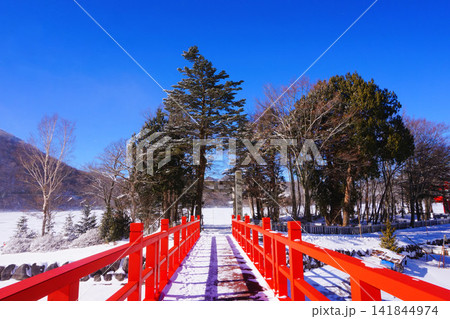 赤城神社 啄木鳥橋 群馬県 赤城山 大洞赤城神社 冬 赤城神社 啄木鳥橋 群馬県 赤城山 大洞赤城神社 冬 141844974