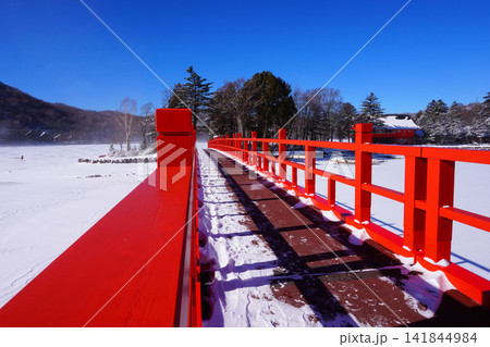 赤城神社 啄木鳥橋 群馬県 赤城山 大洞赤城神社 冬 赤城神社 啄木鳥橋 群馬県 赤城山 大洞赤城神社 冬 141844984