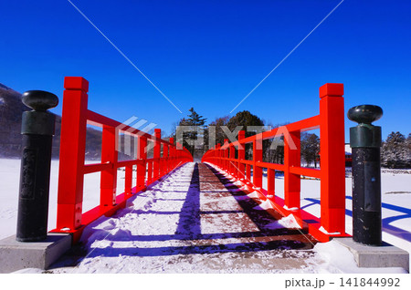 赤城神社 啄木鳥橋 群馬県 赤城山 大洞赤城神社 冬 赤城神社 啄木鳥橋 群馬県 赤城山 大洞赤城神社 冬 141844992