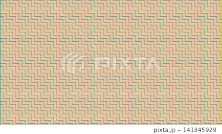 Seamless beige background with a geometric zigzag grid pattern made of teal and red lines, creating a retro technical texture. Seamless beige background with a geometric zigzag grid pattern made of teal and red lines, creating a retro technical texture. 141845929
