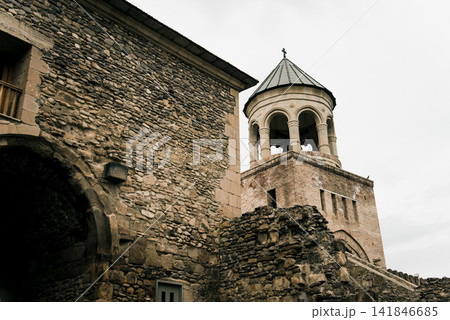 Fortress old town, stone heritage, fortification building, Mtskheta, Georgia 141846685