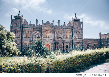 Alupka, Crimea, Vorontsov Palace historic museum on Black Sea coast 141846741