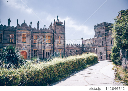 Alupka, Crimea, Vorontsov Palace historic museum on Black Sea coast 141846742