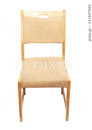 wooden chair isolated on white background 141847093
