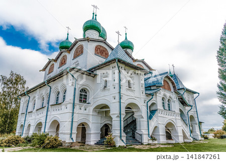 Nikolo-Vyazhishchsky orthodox Monastery temple in Novgorod region, Russia Nikolo-Vyazhishchsky orthodox Monastery temple in Novgorod region, Russia 141847261