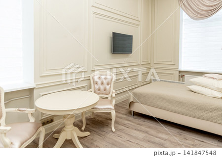 Style bedroom interior residential building, bedchamber design hotel apartment Style bedroom interior residential building, bedchamber design hotel apartment 141847548