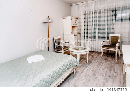 Style bedroom interior residential building, bedchamber design hotel apartment Style bedroom interior residential building, bedchamber design hotel apartment 141847556