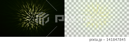 Green light burst explosion effect PNG , isolated on transparent background 141847845
