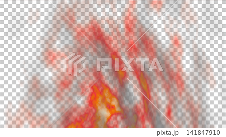 Red fiery smoke and flame effect texture overlay PNG , isolated on transparent background Red fiery smoke and flame effect texture overlay PNG , isolated on transparent background 141847910
