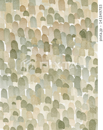 Beige Green Brown Watercolor Background With Hand Painted Strokes 141849783